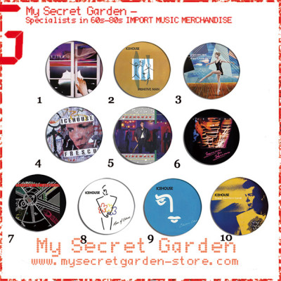 Icehouse - Primitive Man, Man Of Colours Album Pinback Button Badge Set ( or Hair Ties / 4.4 cm Badge / Magnet / Keychain Set )